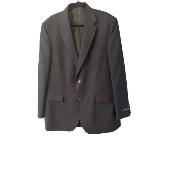 NWT Dockers Mens Navy Blazer Size 44L Polyester & Wool Blend